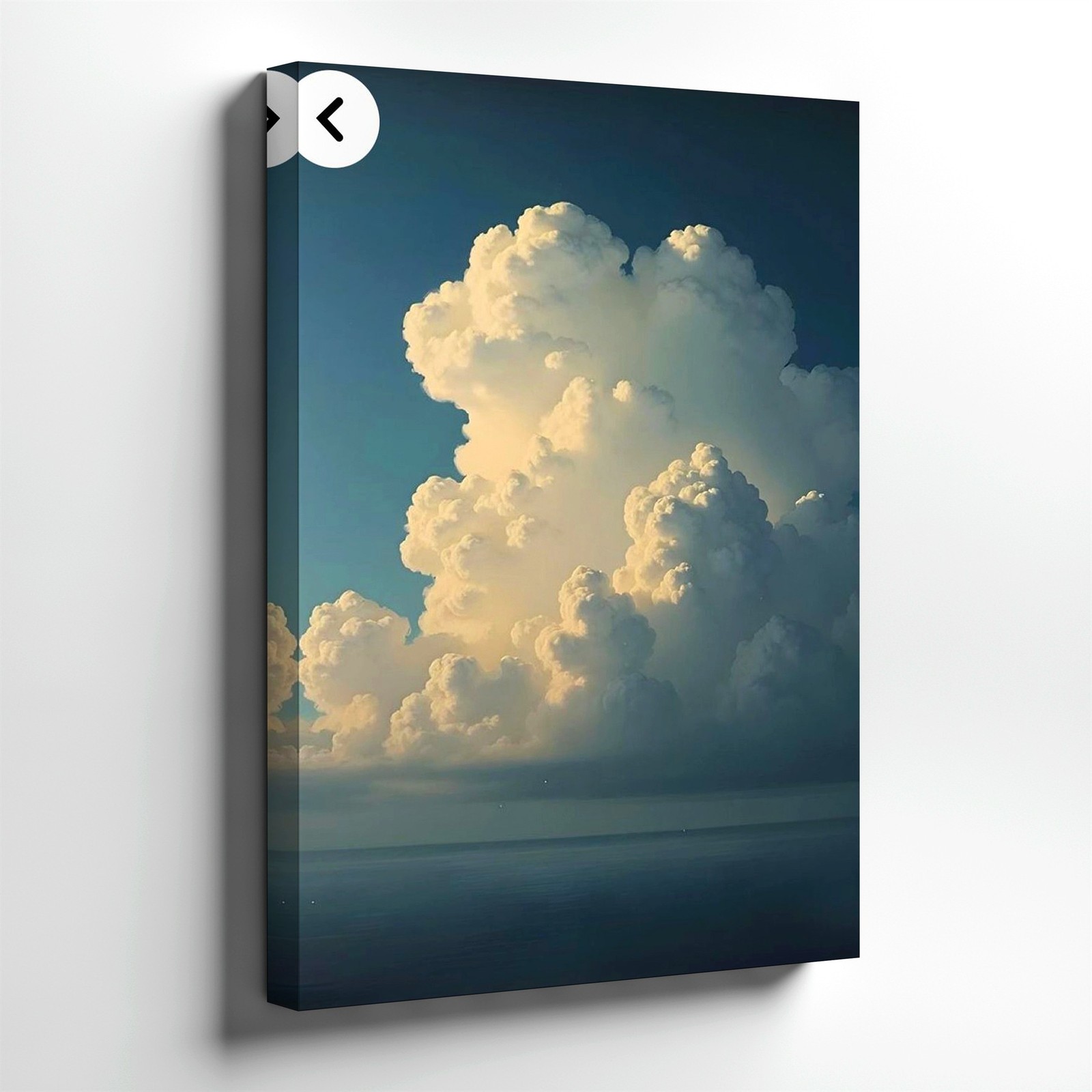 Wall Art Dramatic Cloudscape Over Calm Ocean Blue Sky Nature Poster Print Decor gallery