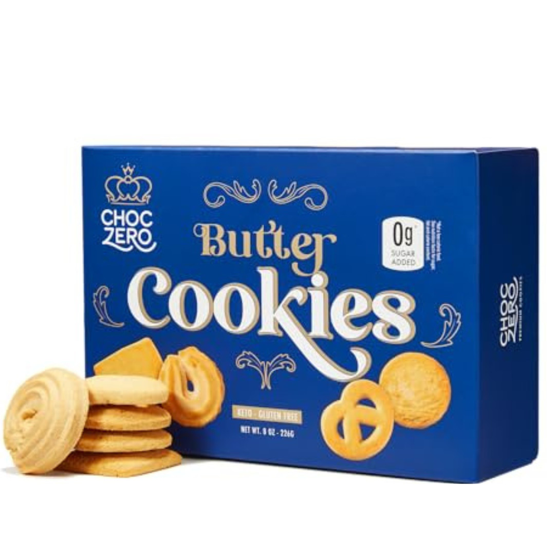 ChocZero Keto Butter Cookies Sugar Free Danish Shortbread Gluten Free 1 box gallery