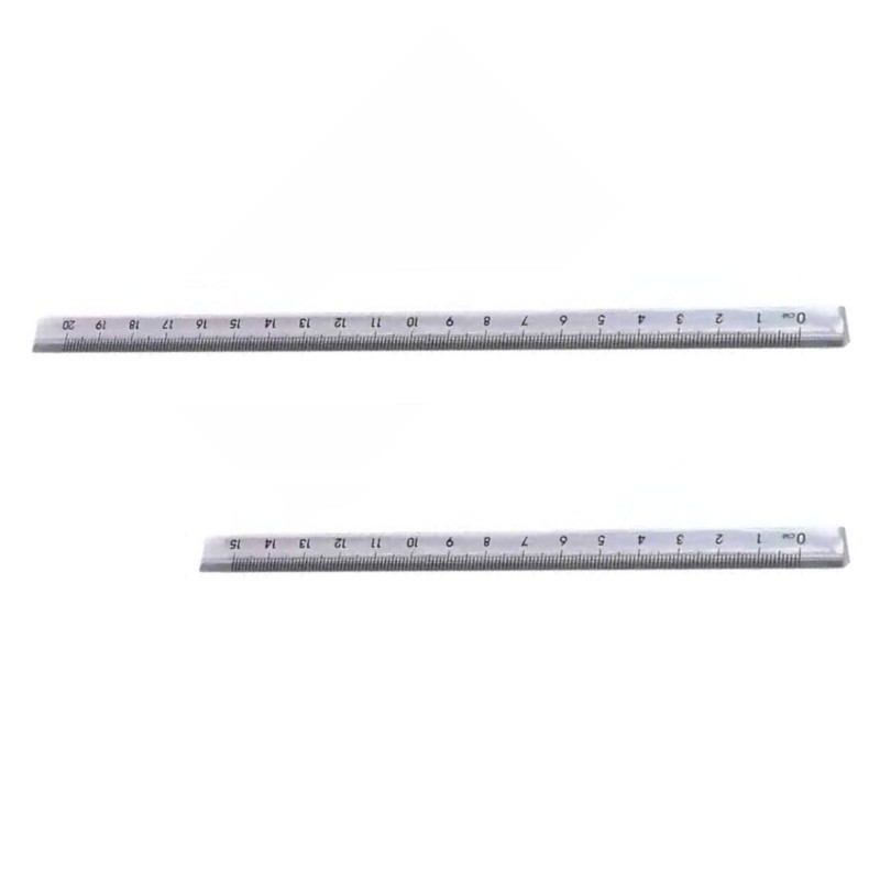 2Pcs Student Geometry Tool Clear Triangular Rulers Measurement Tool 15cm 20cm gallery