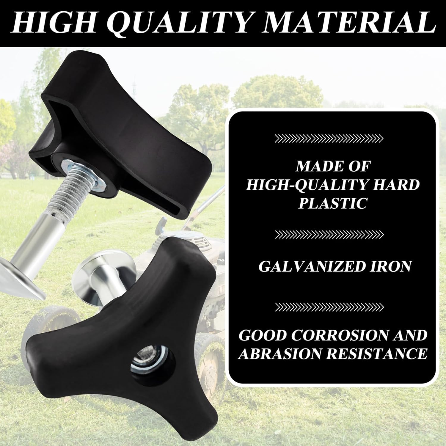 4 Sets Lawn Mower Triangle Handle Knob Bolts Universal Fit Honda & Most Models gallery