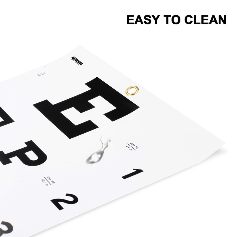PECULA Eye Chart for Exams - Snellen Wall Chart 20 Feet, 11 X 22 in. gallery