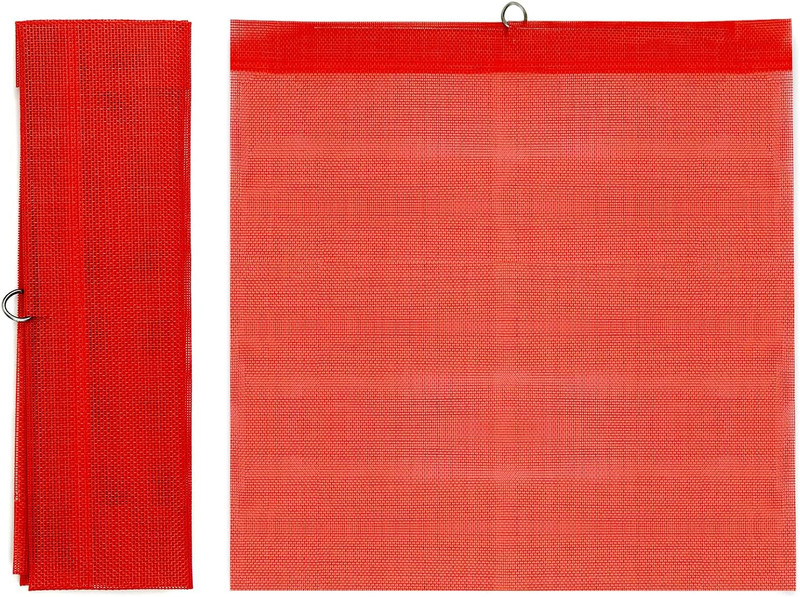 4 Pack 18x18 Mesh Safety Flags with Wire Loop Vinyl Coated Nylon gallery