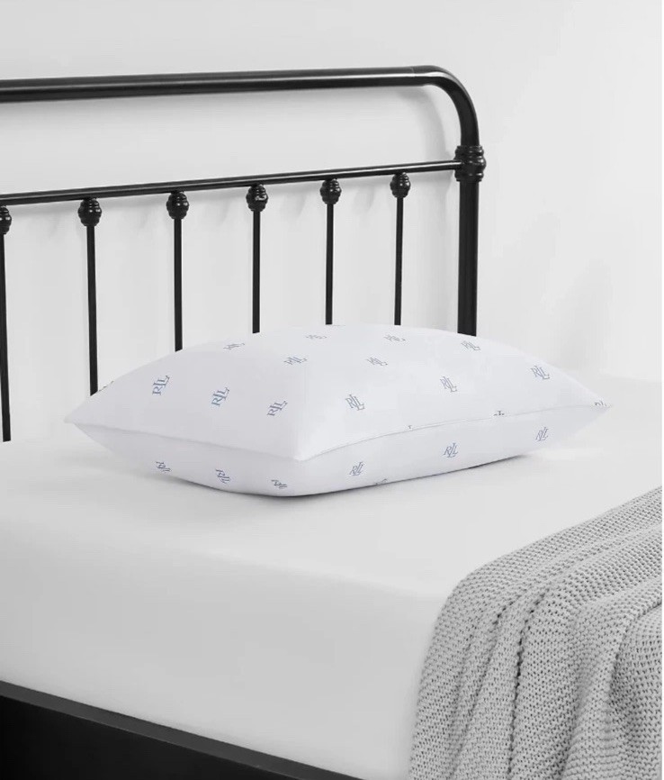 Lauren Ralph Lauren Logo Extra Firm Density Down Alternative Pillow, Standard gallery