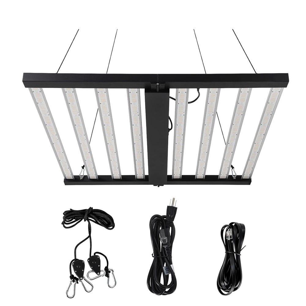 Foldable 8-Bar LED Grow Plant Light Dimmable Full Spectrum 4x4 ft 600/720/1000W gallery