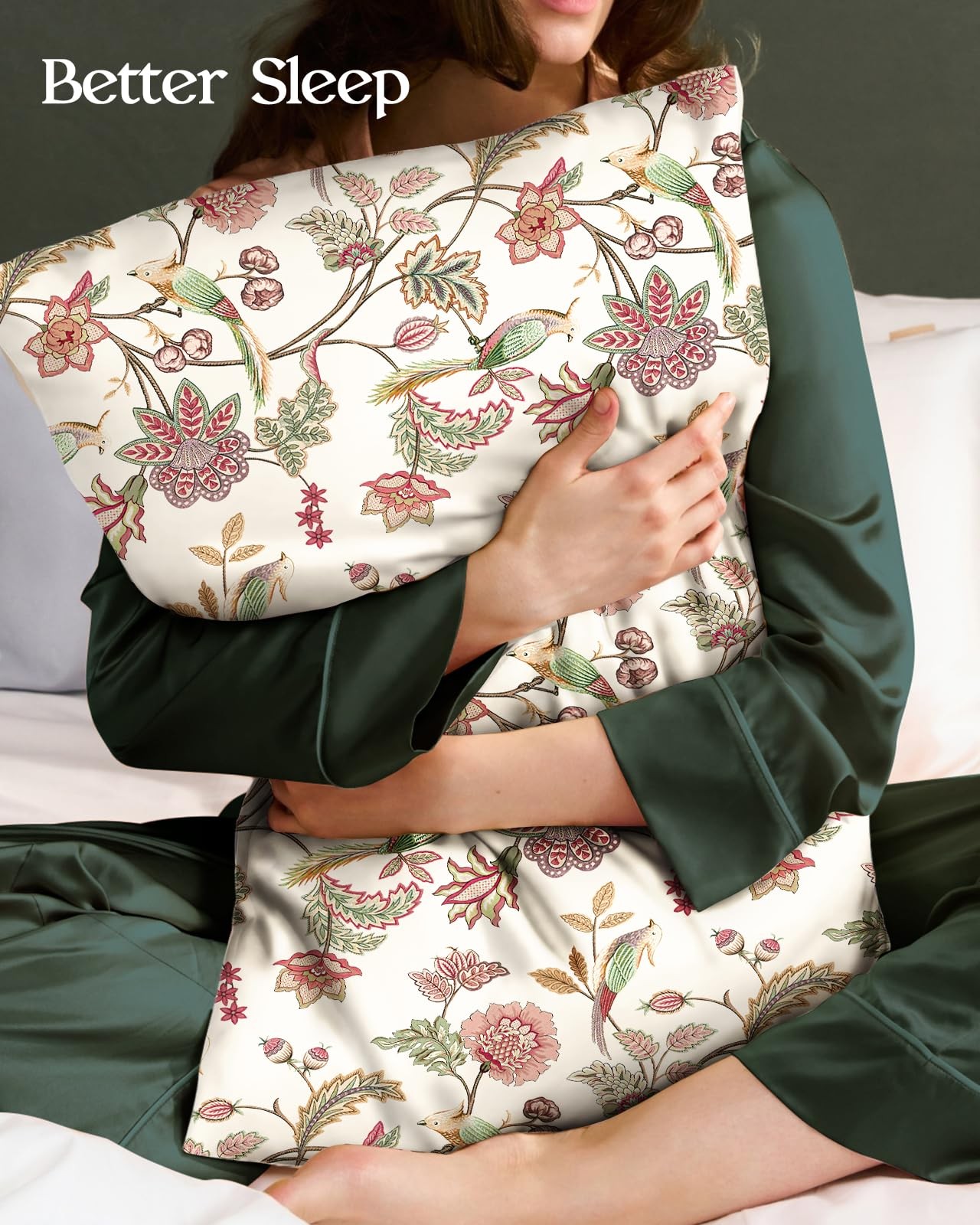 2 Pack Silk Pillowcases - 20x26 Inch Standard Size Silk Pillow Cases with Hid... gallery