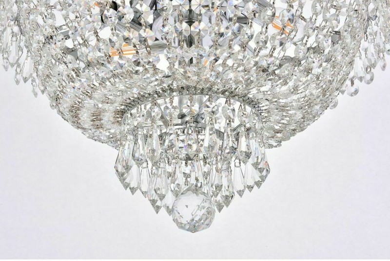 Dining Room Chandelier Crystal Chrome Ceiling French Empire Light Fixture gallery