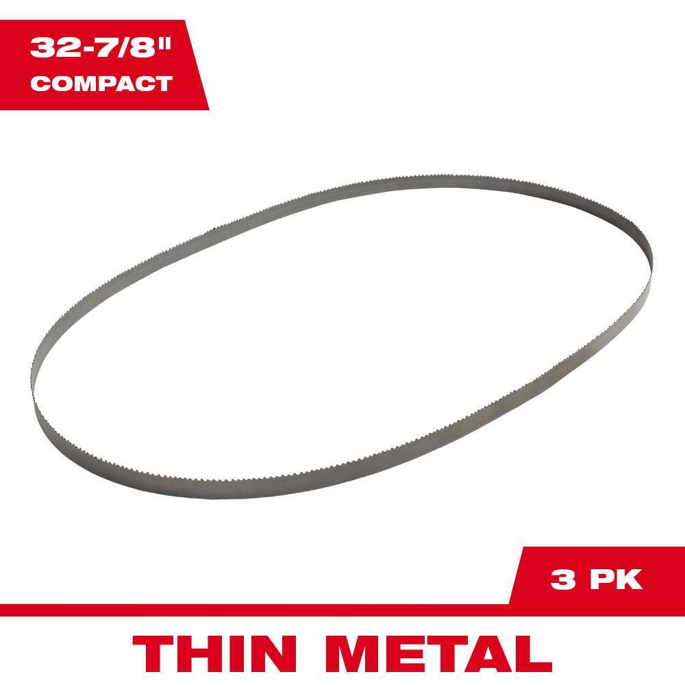 Milwaukee 32-7/8 in. 18 TPI Compact Bi-Metal Band Saw Blade (3-Pack) For M18 gallery