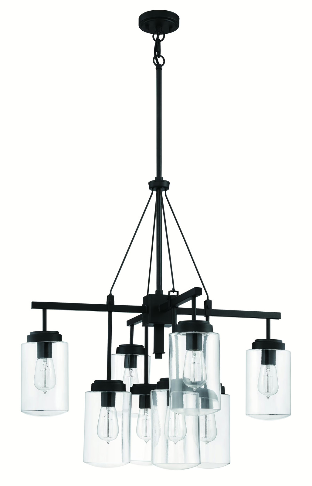 Espresso Eight Light Outdoor Chandelier from the Crosspoint Collection gallery