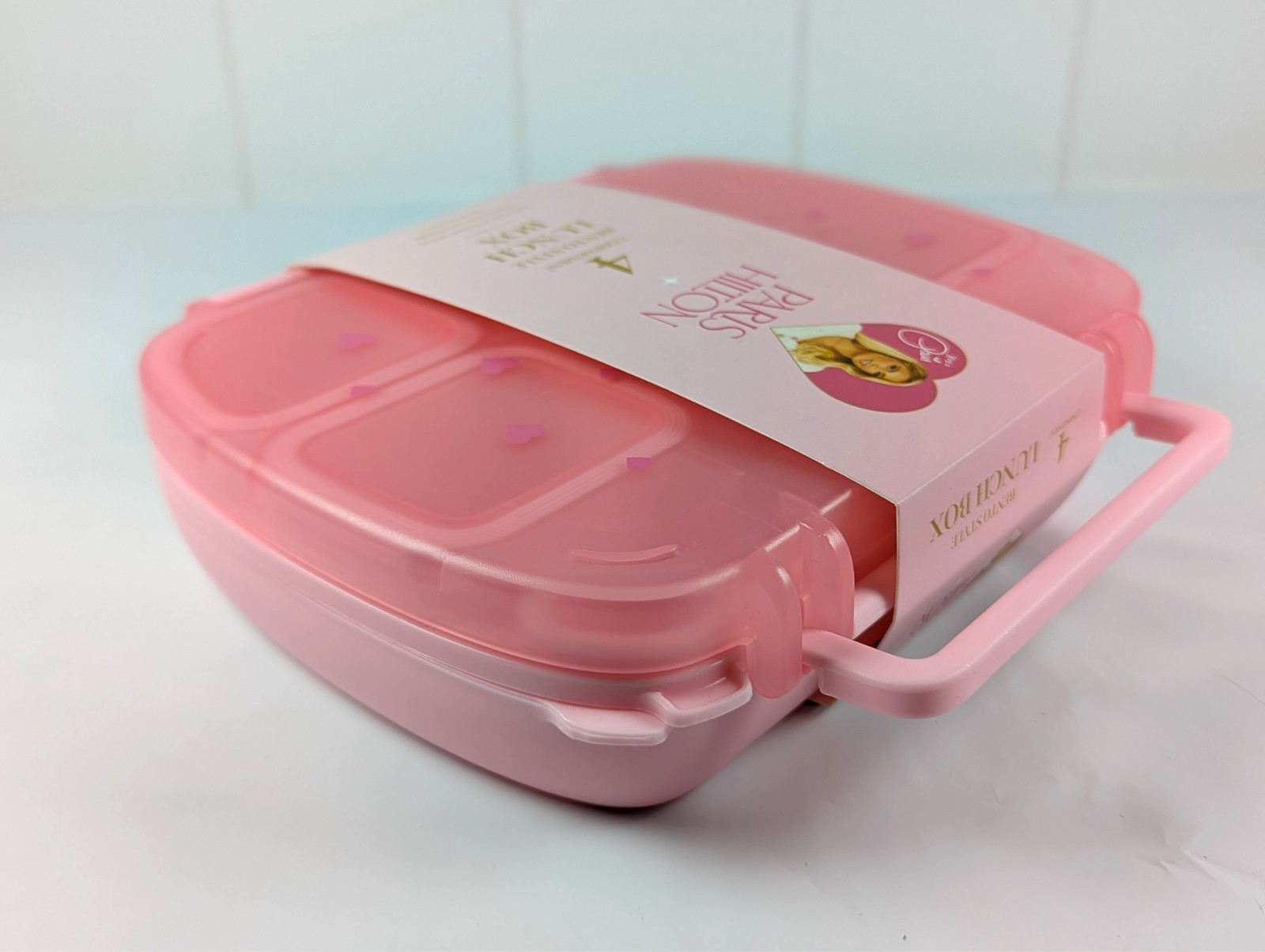 Paris Hilton Bento Style Box 4 Compartment Lunch Box Pink Hearts NEW gallery
