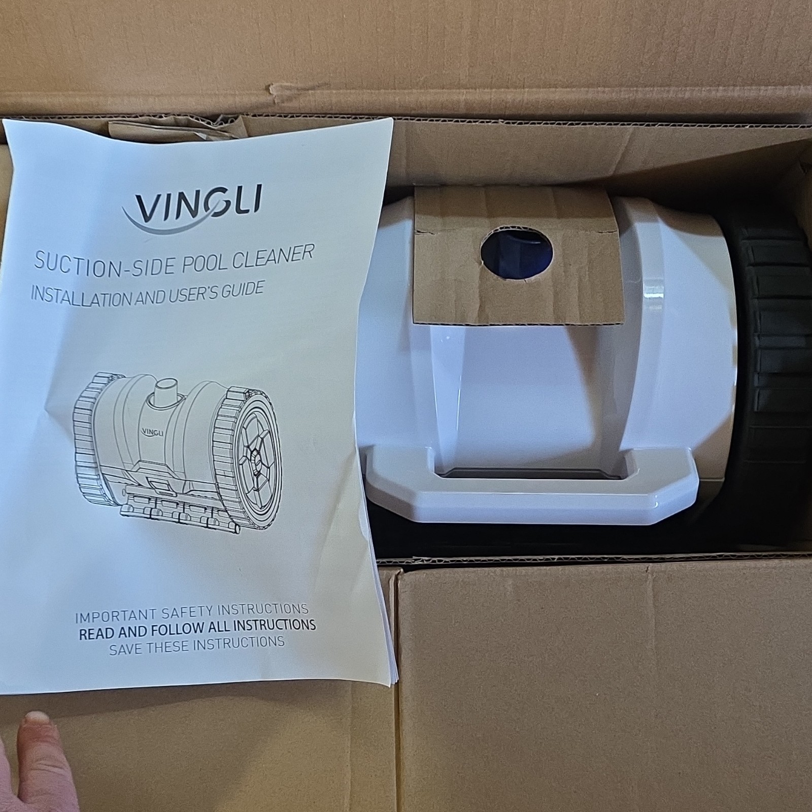 Vingli Suction-Side Pool Cleaner White by Vingli Manufacturer for Swimming Pools gallery