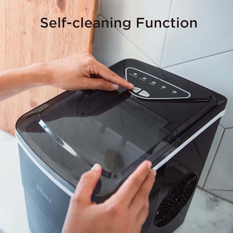 Silonn Portable Ice Maker Machine Countertop 26 lbs Self-Cleaning 2 Sizes Bullet gallery