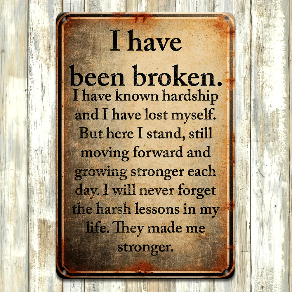 Rustic Motivational Quote Wall Art Plaque Inspirational Home Decor Metal Sign gallery