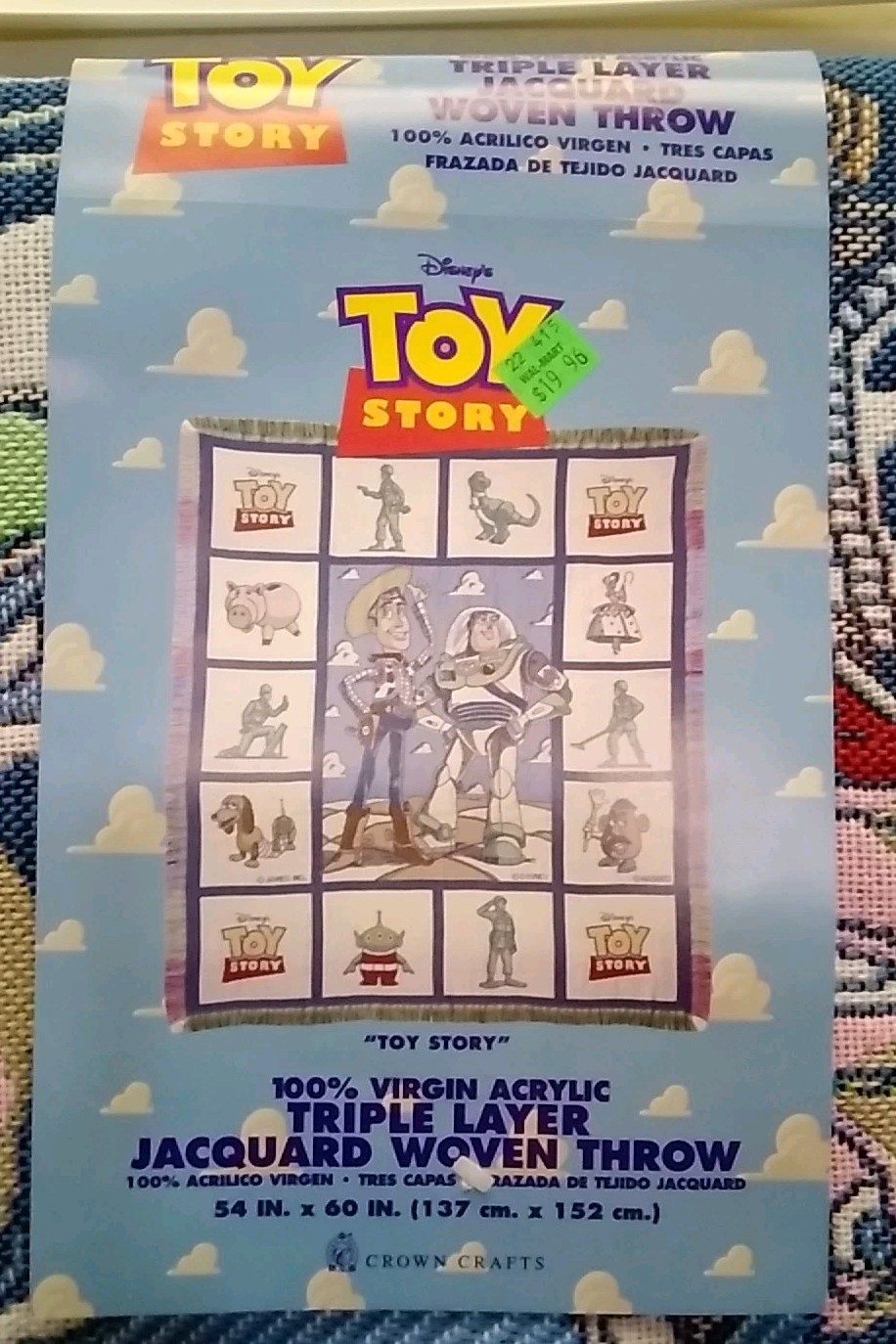 Disney Toy Story Triple Layer Jacquard Woven Throw blanket 54"x60" w/tags - MIP! gallery