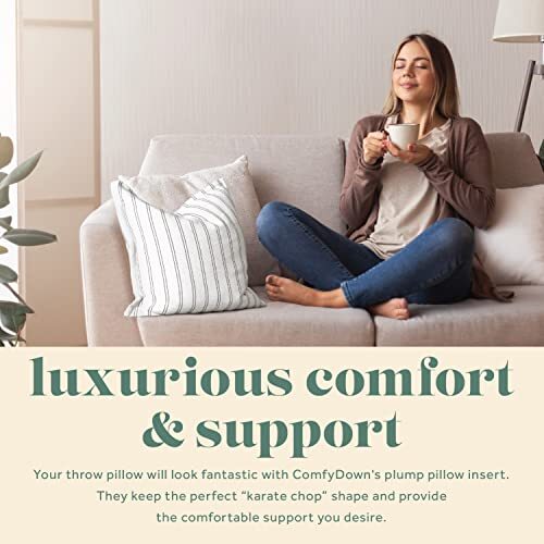 ComfyDown - Euro Square Pillow Insert FEATHER / DOWN Sham Stuffer - ALL SIZES!! gallery