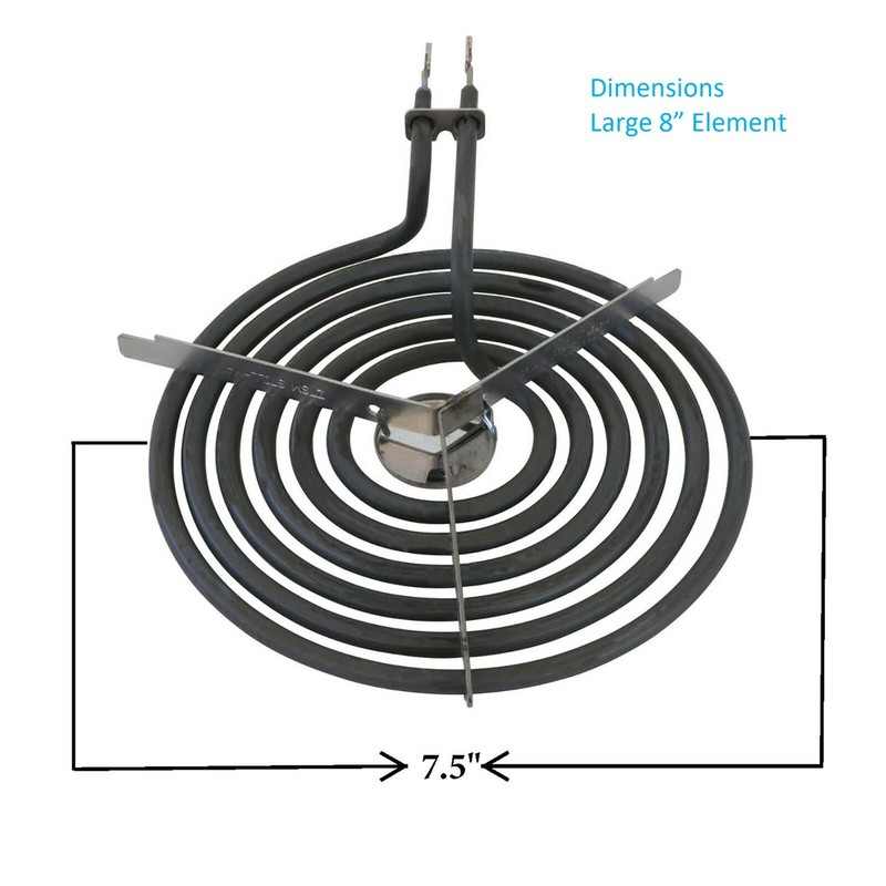GE Electric Range Burner Element Kit 4 Pack (2, 6") WB30M1 (2, 8") WB30M2 gallery