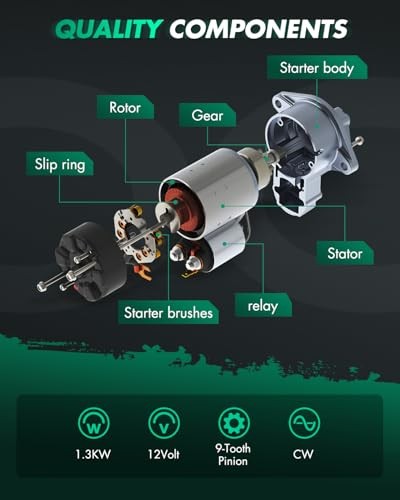 114198 Engine Starter fit for BMW M3 E46 2001-2006 L6 3.2L 1.3KW/12V, CW, 9 gallery
