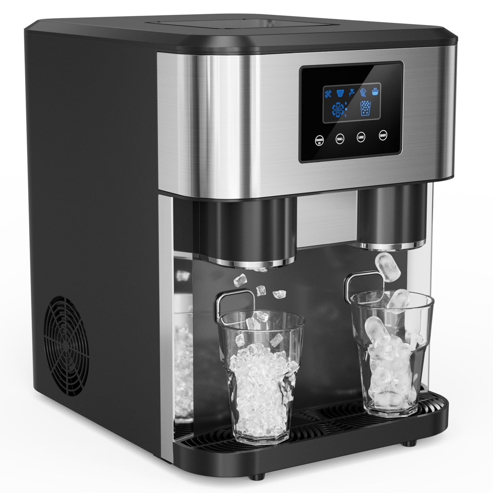 3 in 1 Countertop Ice Bullet Maker with Water Dispenser Combo Machine, 33lbs/Day gallery