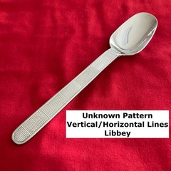 Libbey HORIZONTAL VERTICAL LINES Soup Spoon 7 5/8″ Stainless Steel Flatware