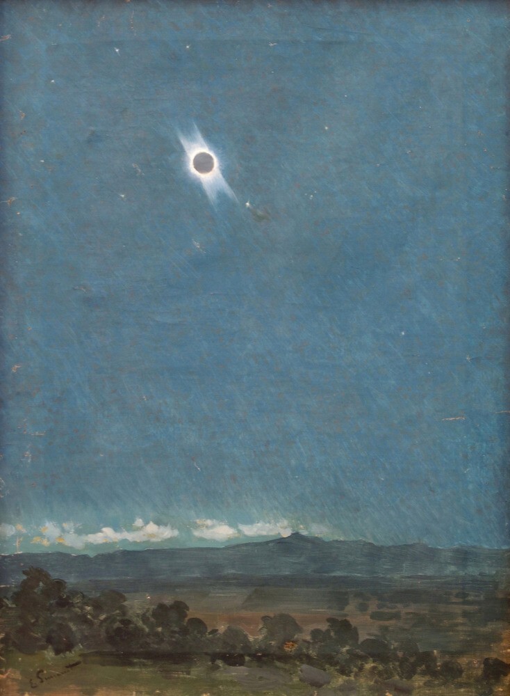 Enrique Simonet: Eclipse : Solar Landscape Painting : Astronomy Art Print 1905