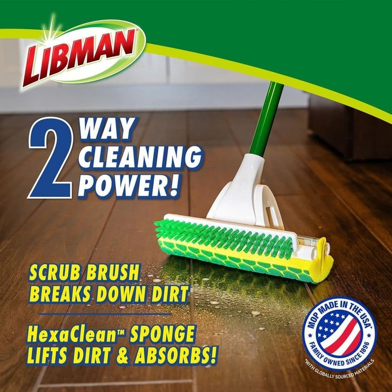 Libman Nitty Gritty Roller Mop Refills Head Replacement Green Yellow 3 Pack New gallery