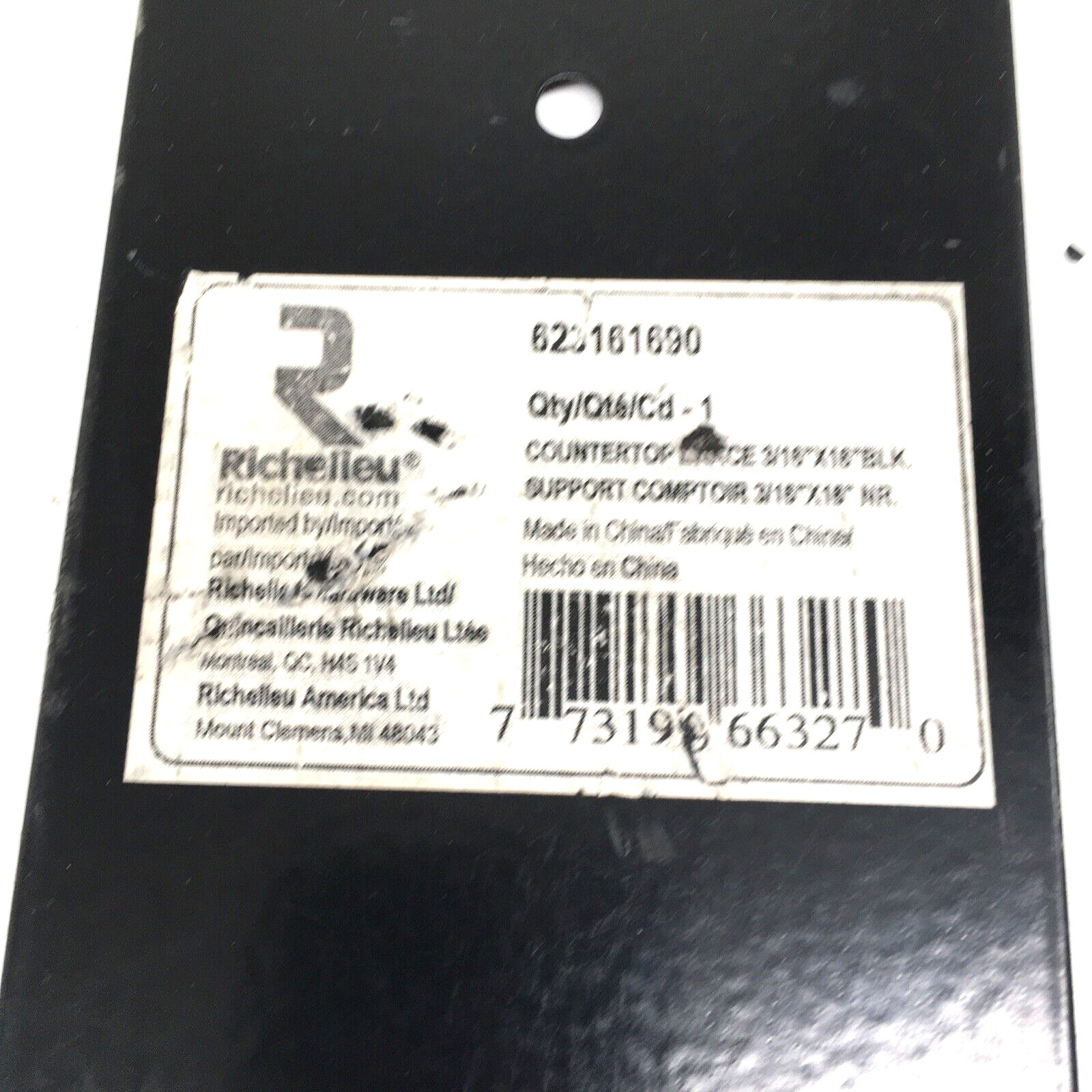 Richelieu K-300 Kolossus Countertop Bracket 623161690 3/16 in x 16 in 600lb Max gallery