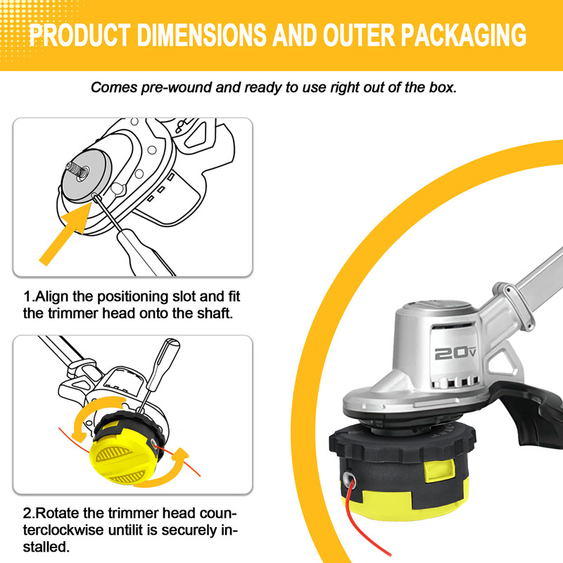 For Dewalt String Trimmer Head DCST920 DCST922 DCST925 DCST970 DCST990 DCST991 gallery