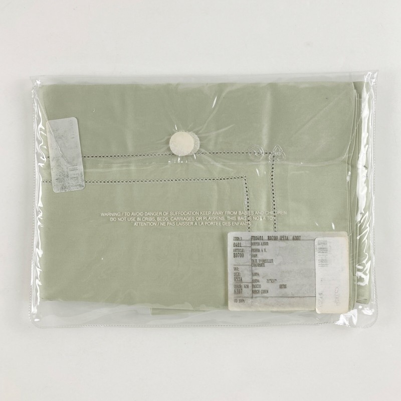 FRETTE Border Sham Pillow Case Beech Green Size 21×37 in. (New) gallery
