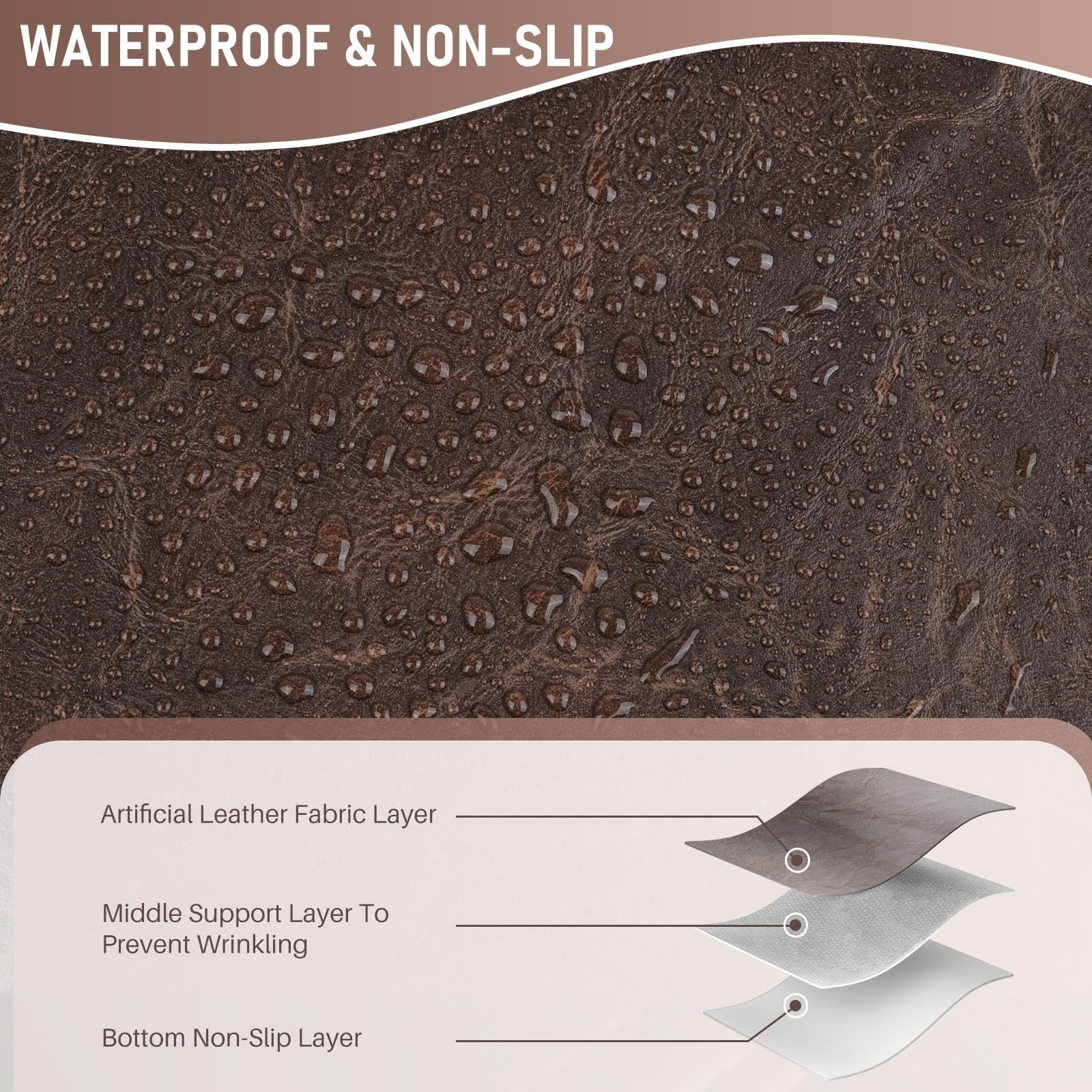 Recliner Headrest Protector,Non Slip Waterproof Headrest Cover,Leather Reclin... gallery
