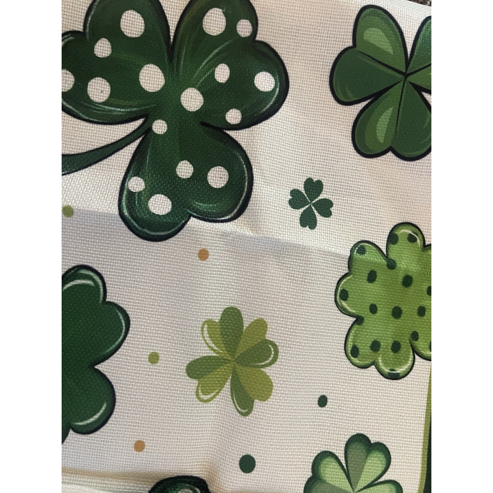 St Patrick's Day Table Runner 12x71 Shamrock Clover Green Holiday Table Decor gallery