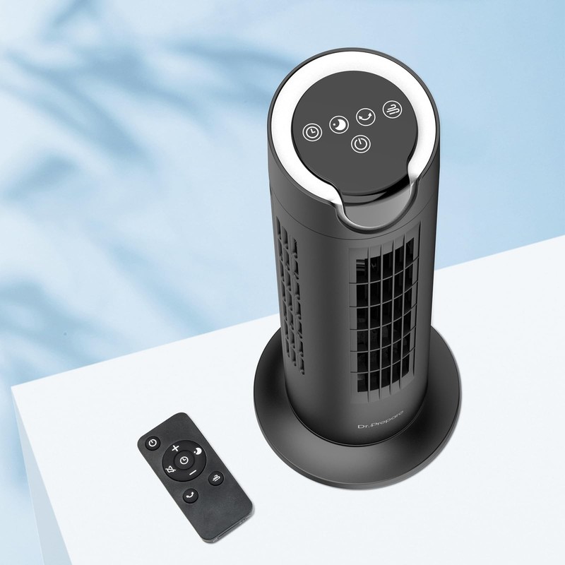 DR.PREPARE Tower Fan for Bedroom, 25 dB Quiet DC Bladeless Fan with Remote, 8 gallery