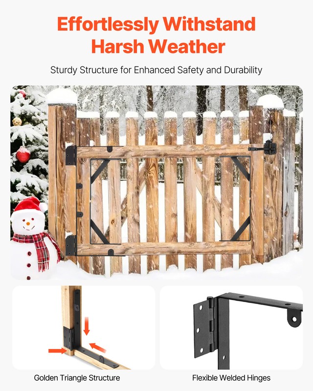 Gate Corner Brace Bracket 2 Sets Anti Sag Gate Frame Hardware Kit Iron Black gallery