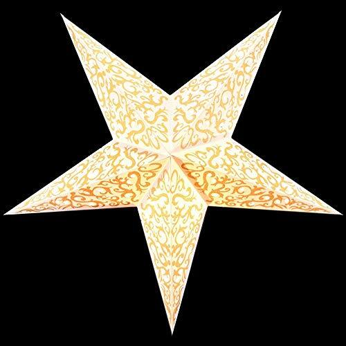 Quasimoon 24" Gold Bramble Glitter Paper Star Lantern, Hanging Decoration by ... gallery