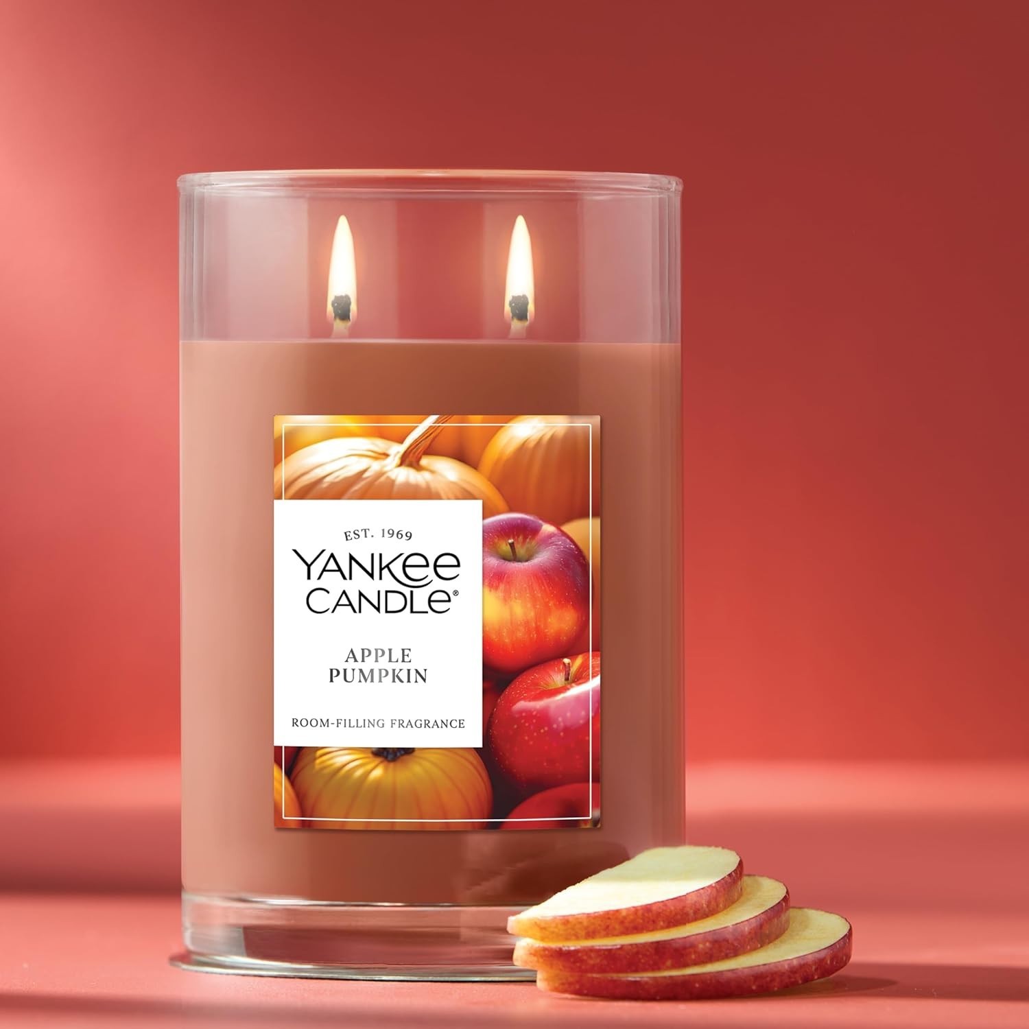 Yankee Candle APPLE PUMPKIN 2 Wick Candle 20 Oz Tumbler, Metal Lid gallery