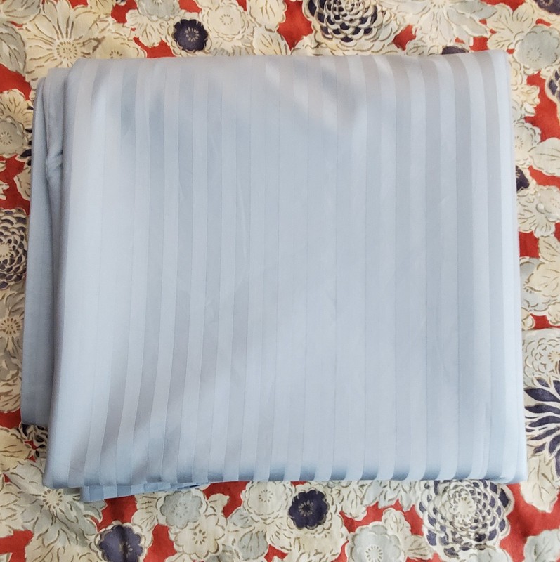 Egyptian Cotton Light Blue Damask Solid King Comforter Duvet Cover + 1 King Sham gallery