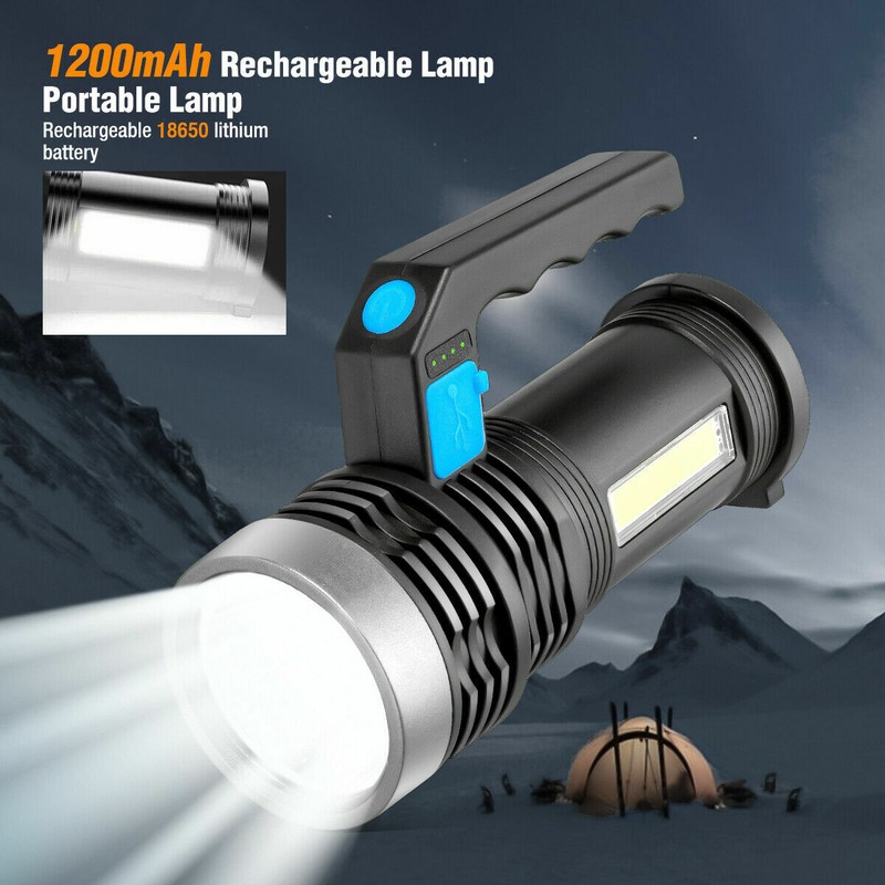 Rechargeable Searchlight Portable Super Bright Handheld Spotlight Flashlight gallery