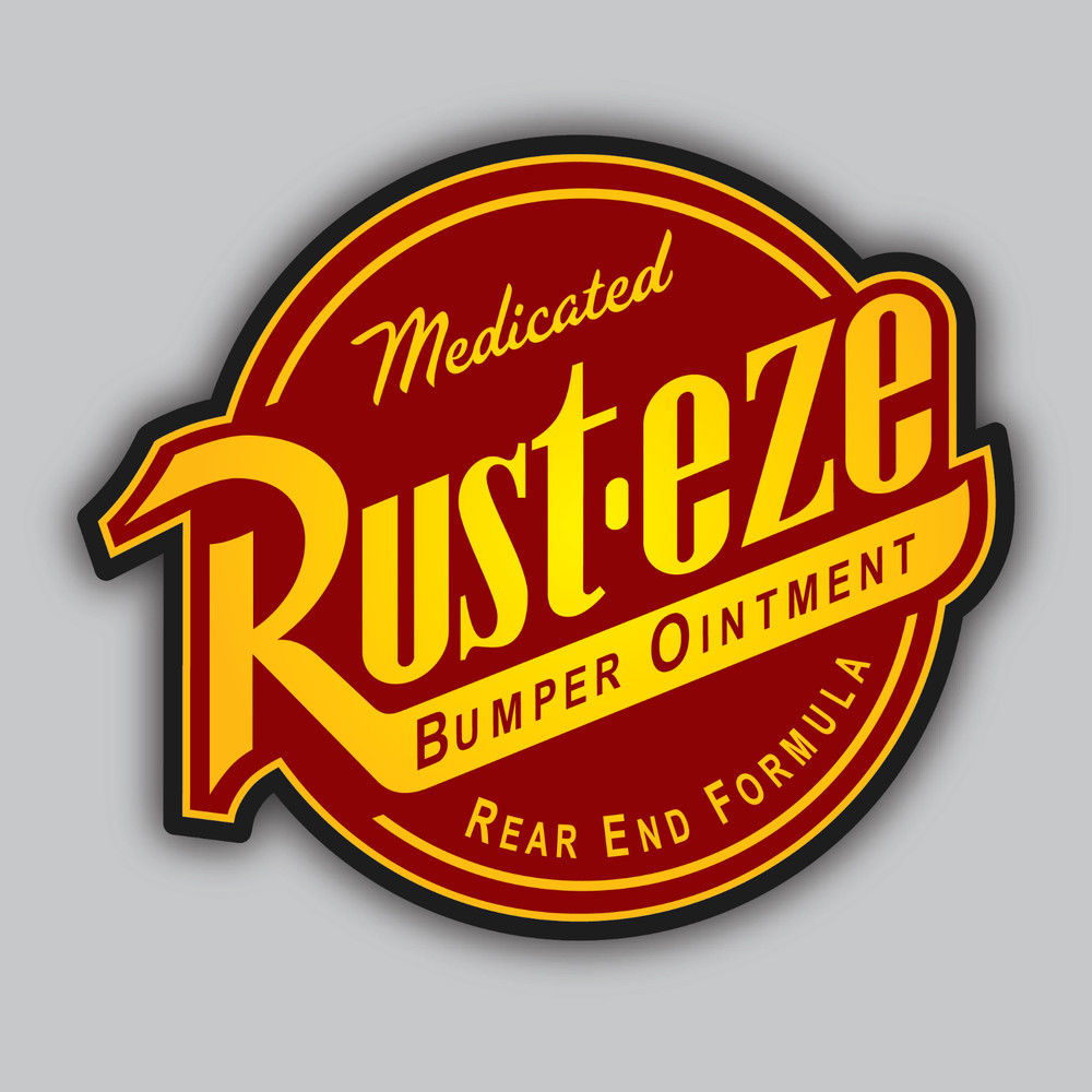 Rust-eze Vinyl Sticker/Decal - Cartoon Cars - Lightning McQueen - Mater - Sally