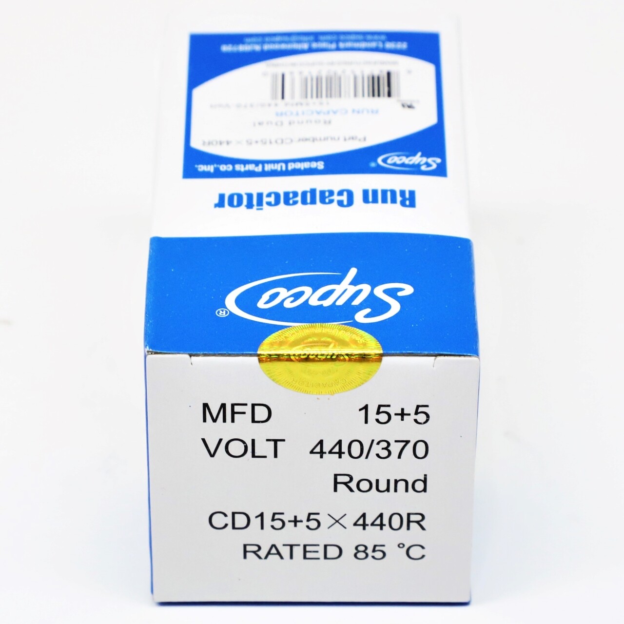 Supco CD15+5X440R HVAC Motor Round Dual Run Capacitor 15 + 5 MFD 440 Volts gallery