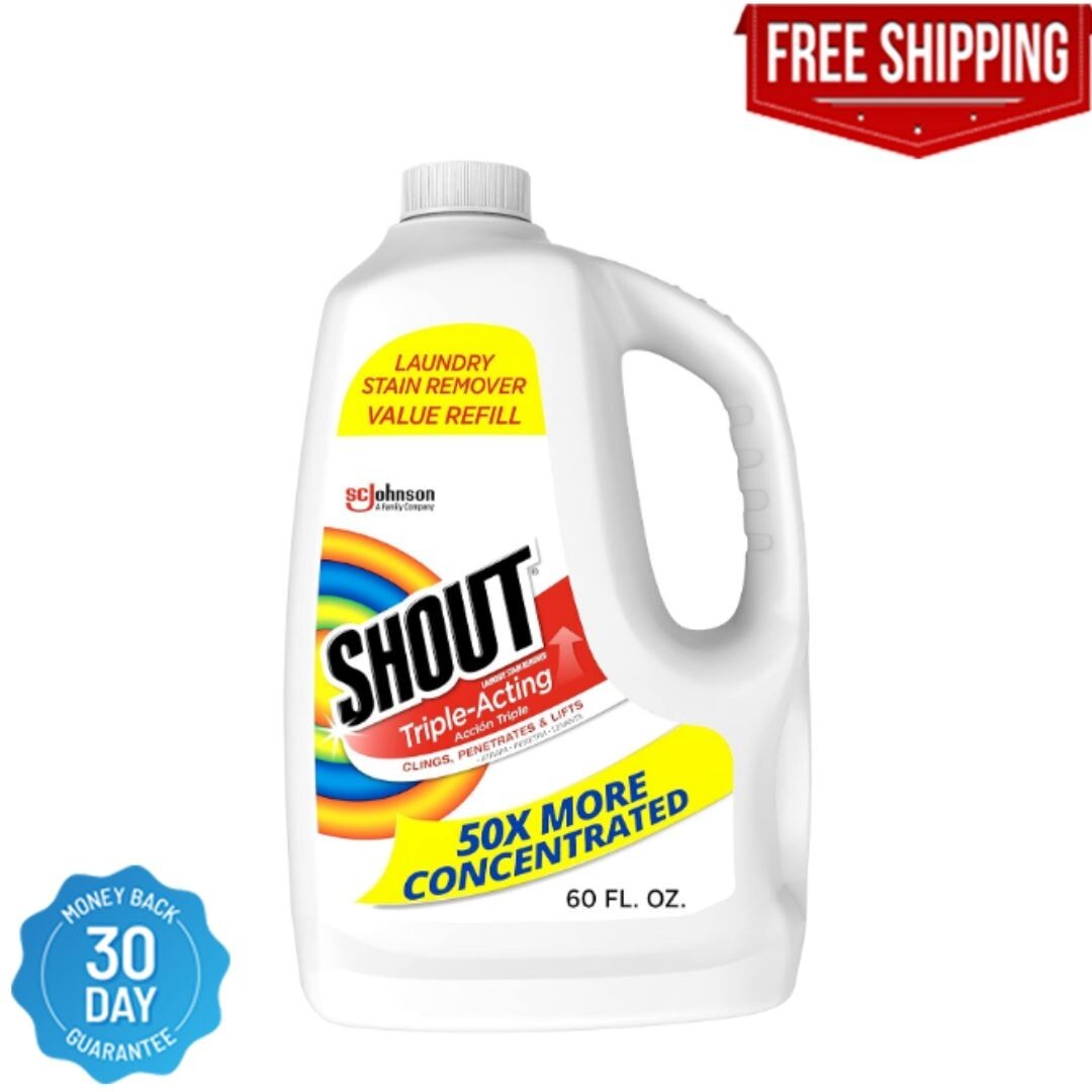 Shout Active Enzyme Laundry Stain Remover Spray, Triple-Acting, Penetrates 60oz gallery