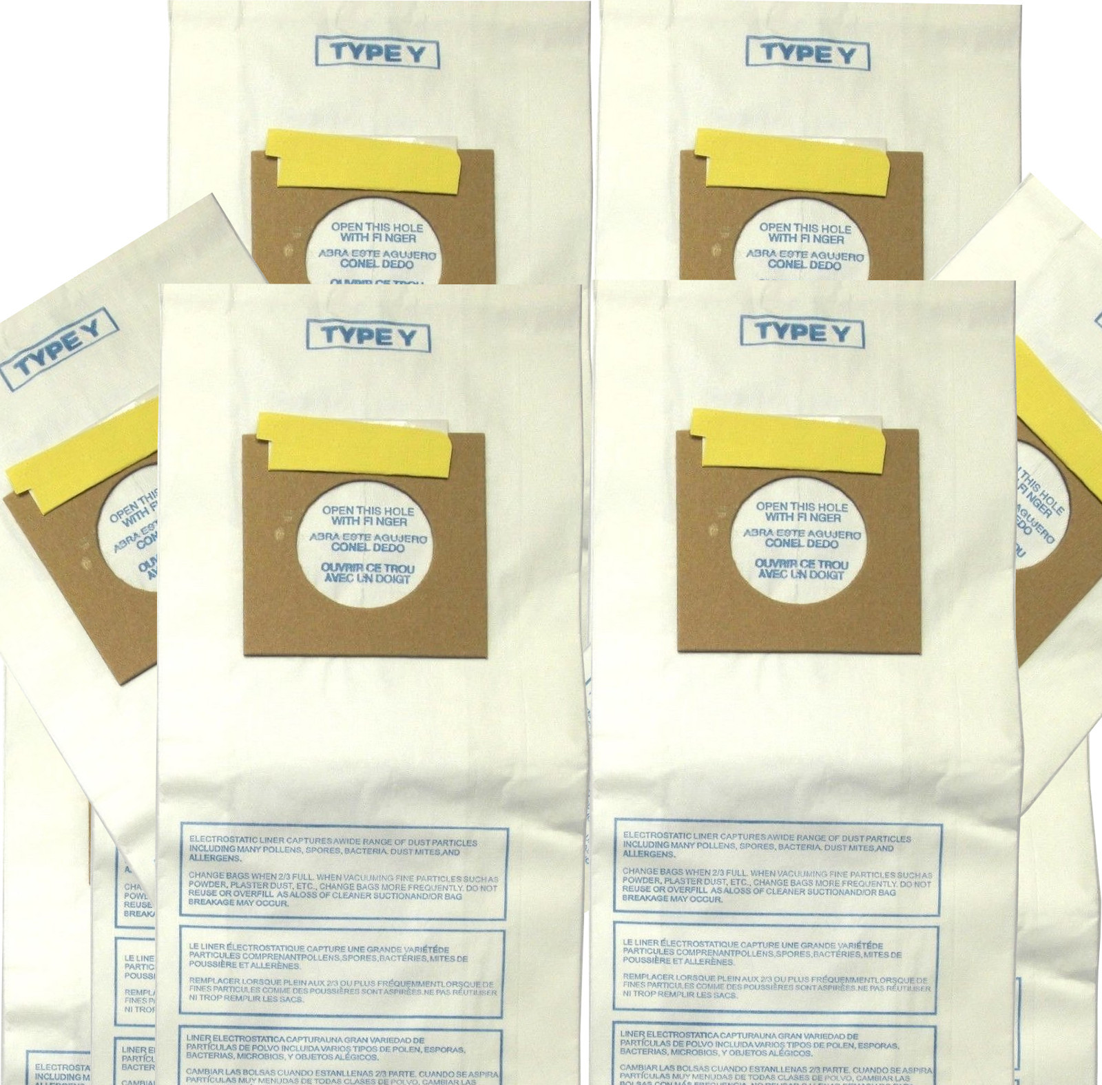 Type Y Replacement Allergen Filtration Bag for Hoover Upright Vacuum Cleaners 9P gallery