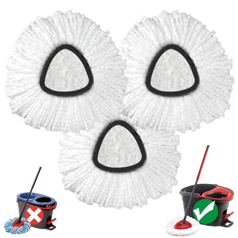 Mop Head Replacement, 3 Pack Spin Mop Refill Replace Head Compatible with O C...