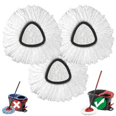 Mop Head Replacement, 3 Pack Spin Mop Refill Replace Head Compatible with O C…