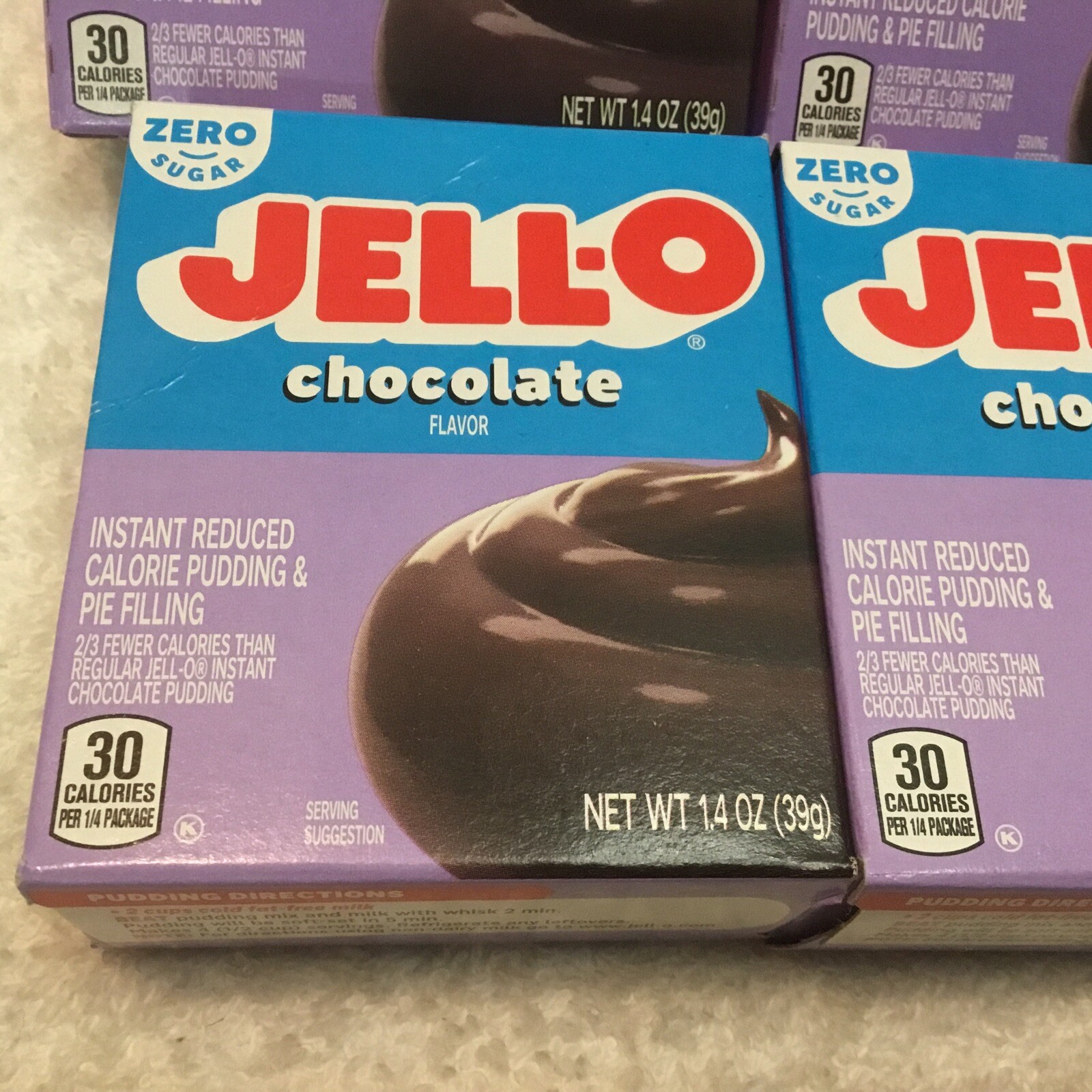 4 Boxes Jello Zero Sugar Chocolate Instant Pudding 1.4 oz Exp. Dec. 2027 gallery