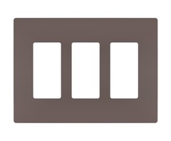 Legrand radiant Screwless Wall Plate Decorator Rocker Outlets 3Gang Dark Bronze