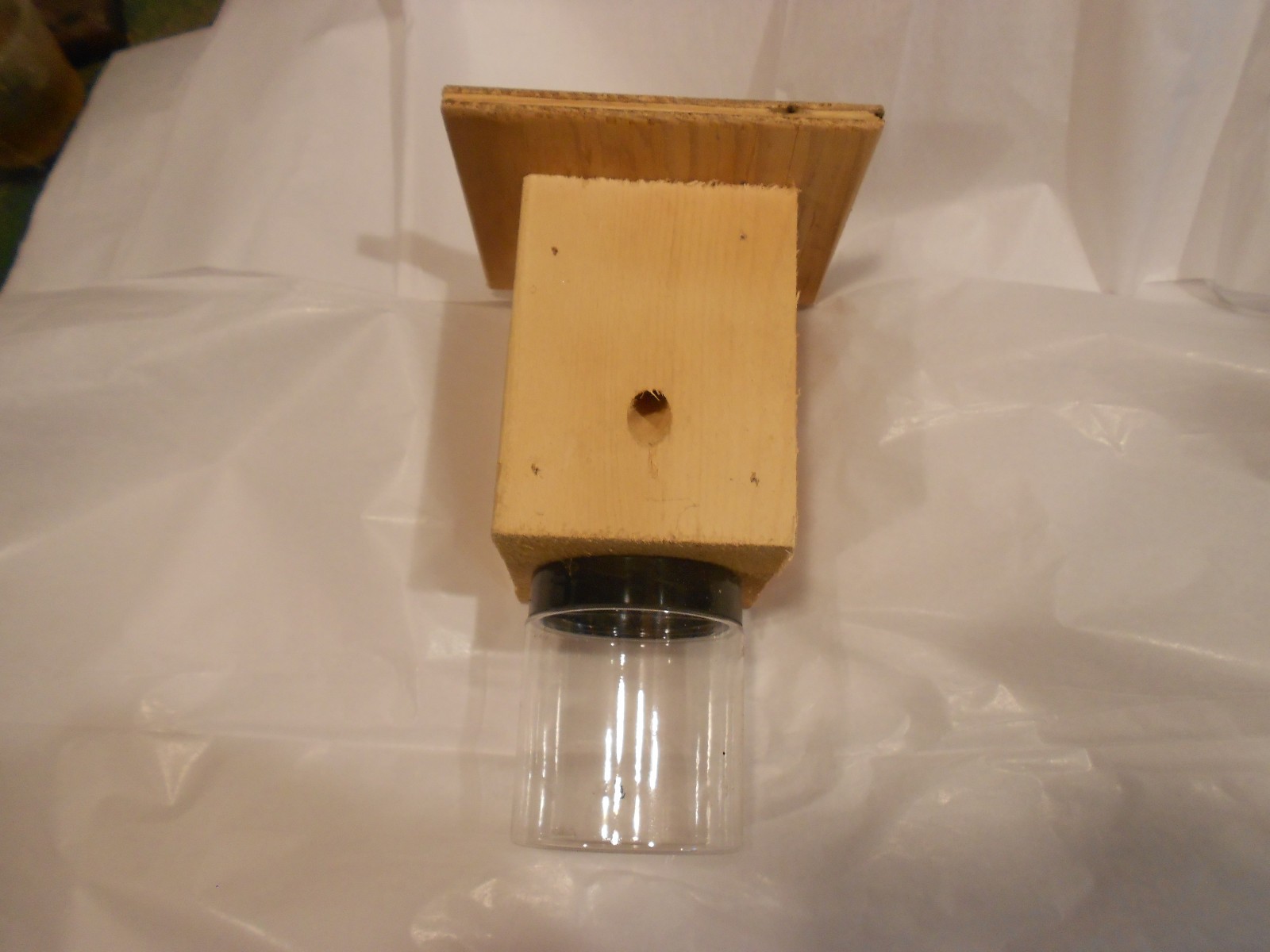 HANDMADE CARPENTER BEE TRAP WITH JAR gallery