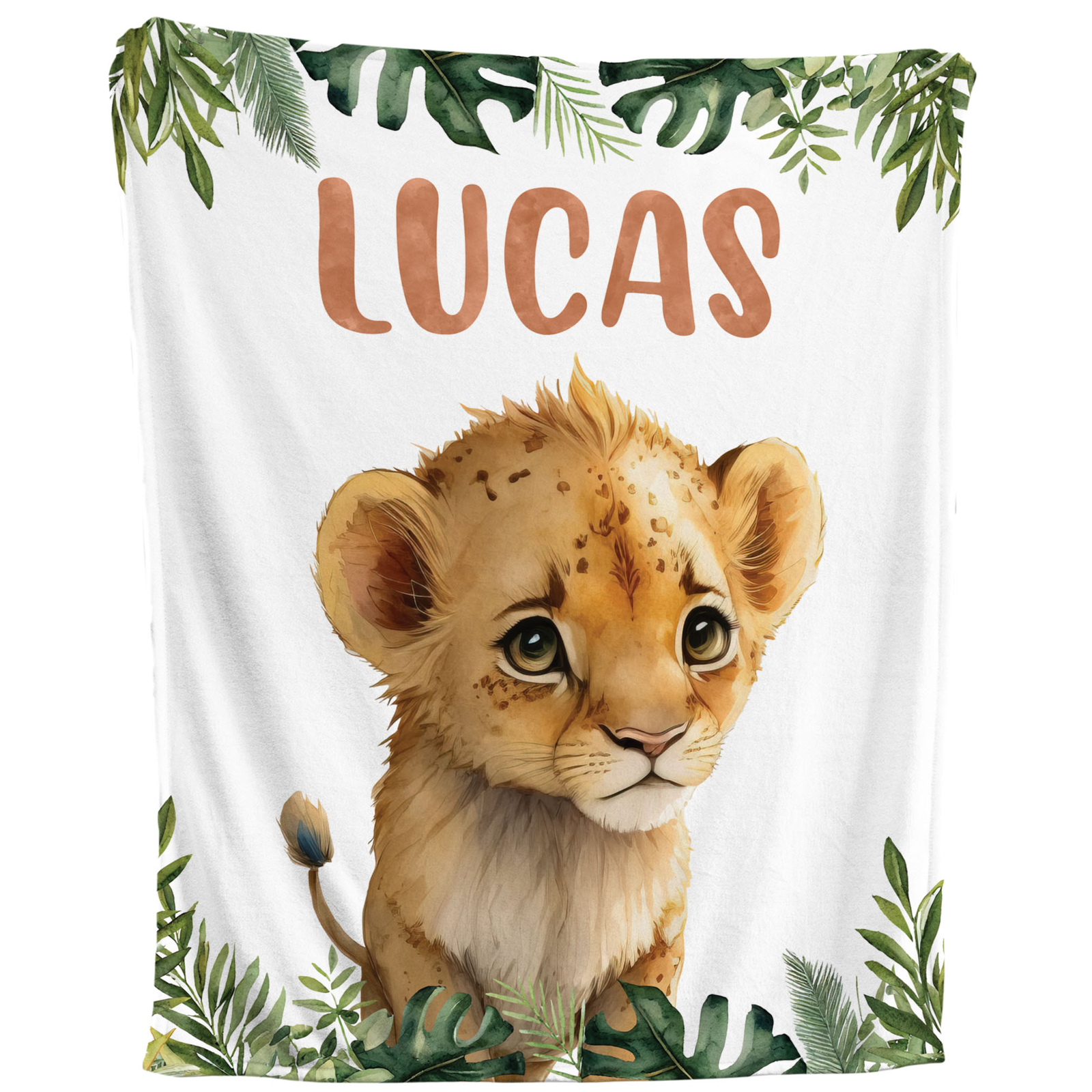 Lion Blanket - Personalized Fleece Throw, Safari Nursery Theme Kids Baby Gift gallery