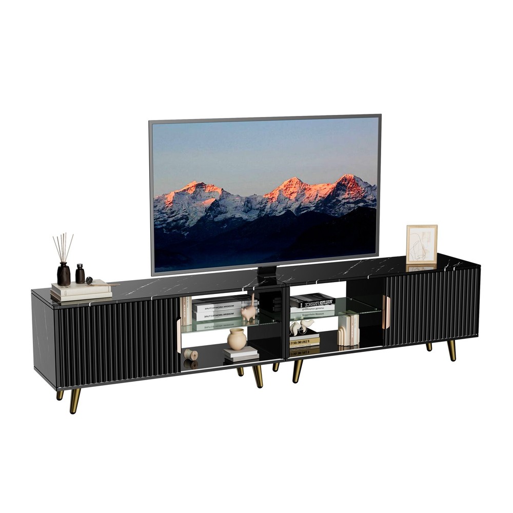 79" LED TV Stand Cabinet Entertainment Center Media Console For Up To 90" TV