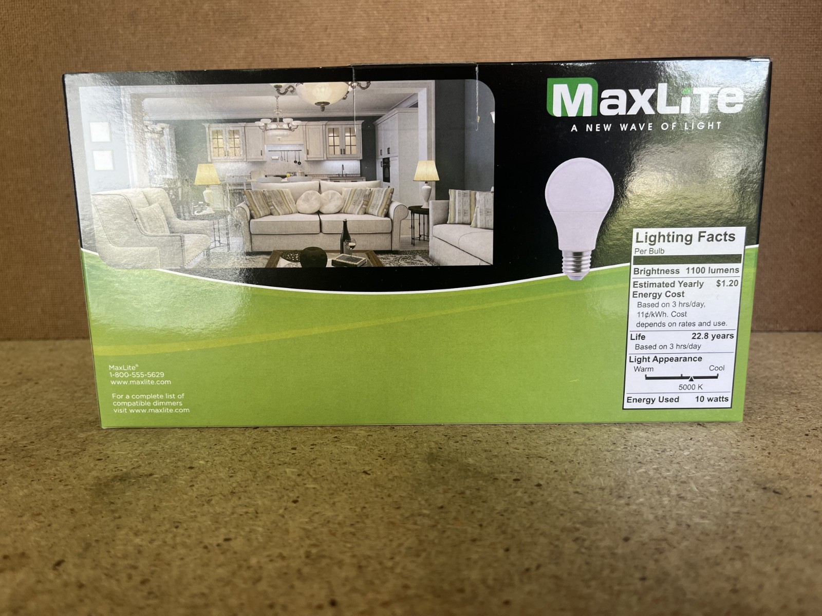 16 Pack Maxlite 10W LED Bulb = 75 watt replace A19 Daylight 5000K LED Light 75w gallery