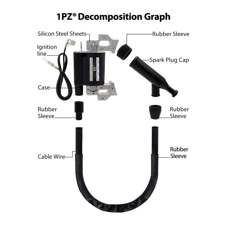 Ignition Coil + Spark Plug For 4HP 5.5HP 6.5HP 212CC Engine Generator Lawn Mower gallery
