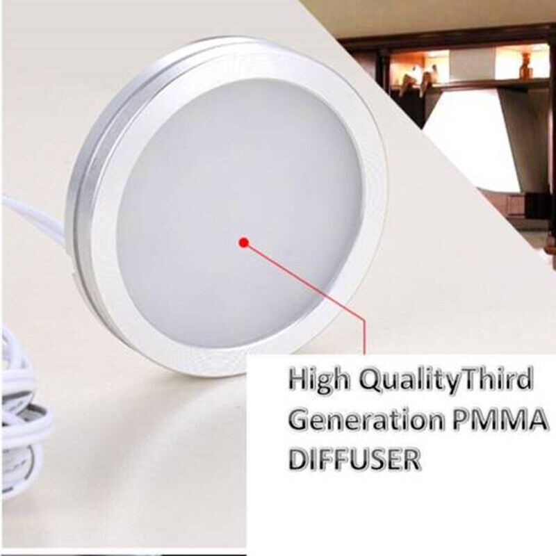4Pack Under Cabinet Lighting Kit LED Kitchen Counter Closet Puck Light Lamp gallery