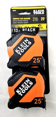 Klein Tools 2 Pack 25′ Compact Double-Sided Tape Measure w/ 13′ Reach 9525VP